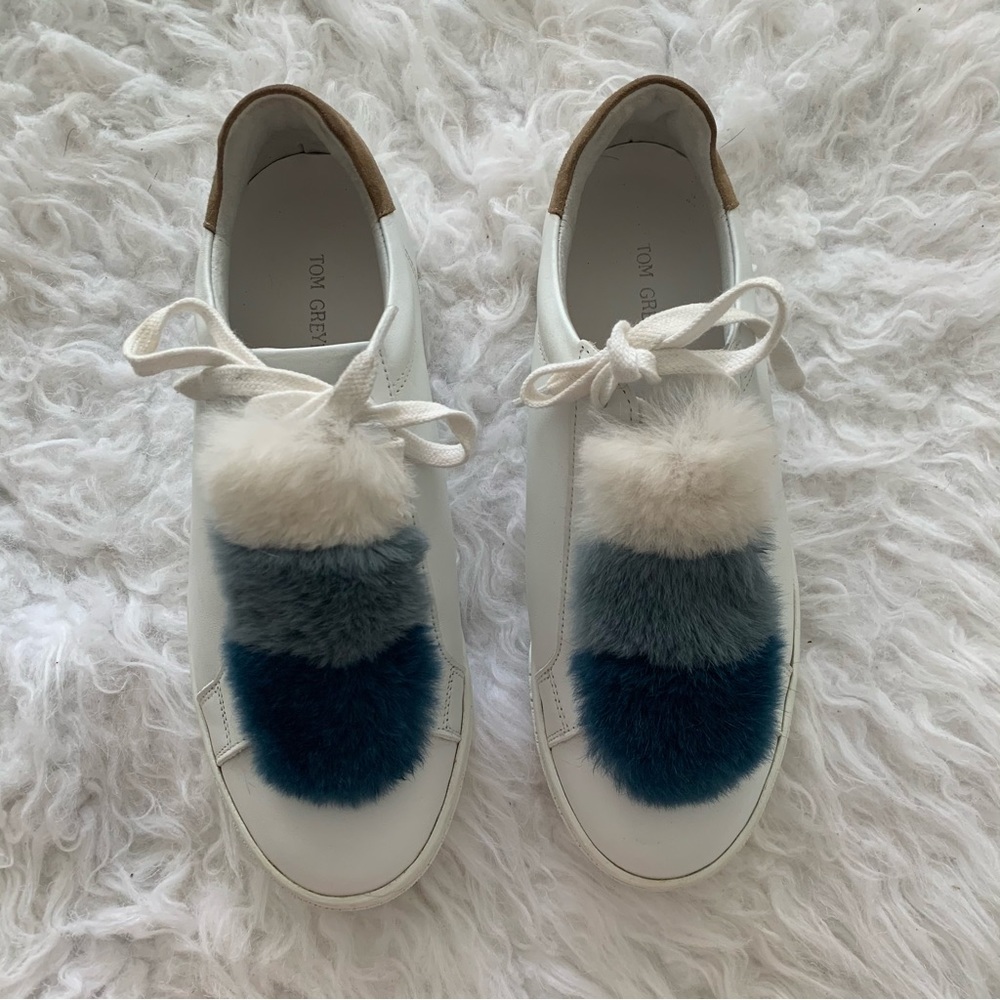 Tom Greyhound Pom Pom Sneakers • Size 7